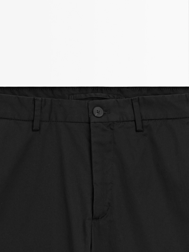 Брюки из смесового хлопка в обтягивающем крое