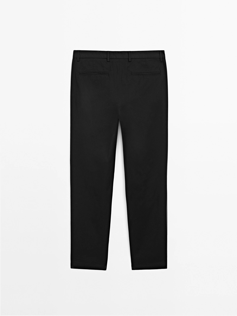 Брюки из смесового хлопка в обтягивающем крое