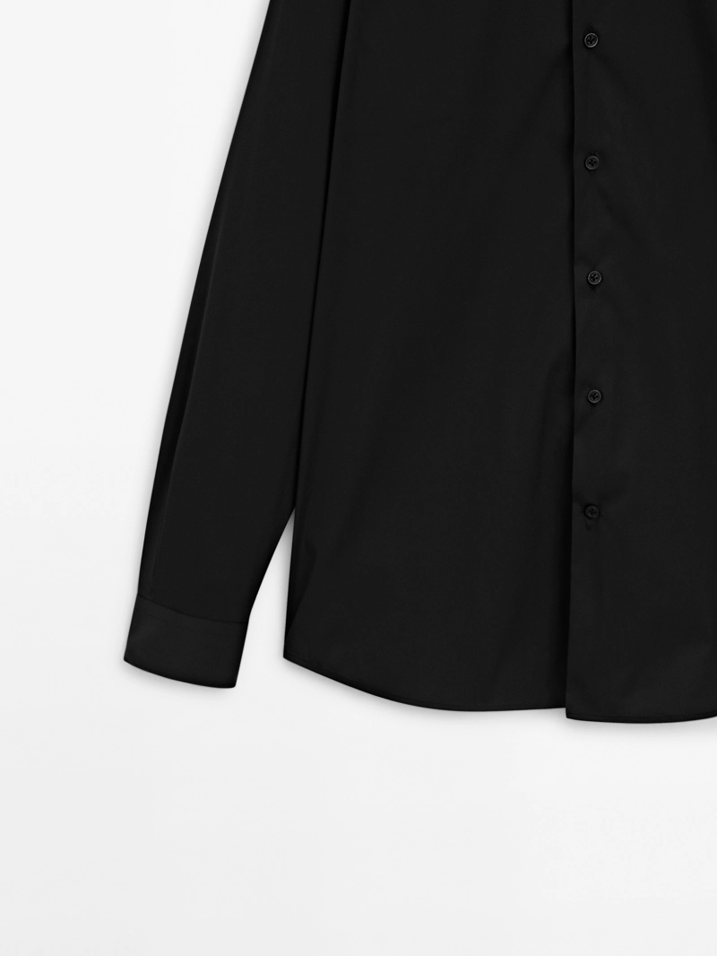 Рубашка slim fit с эластичностью