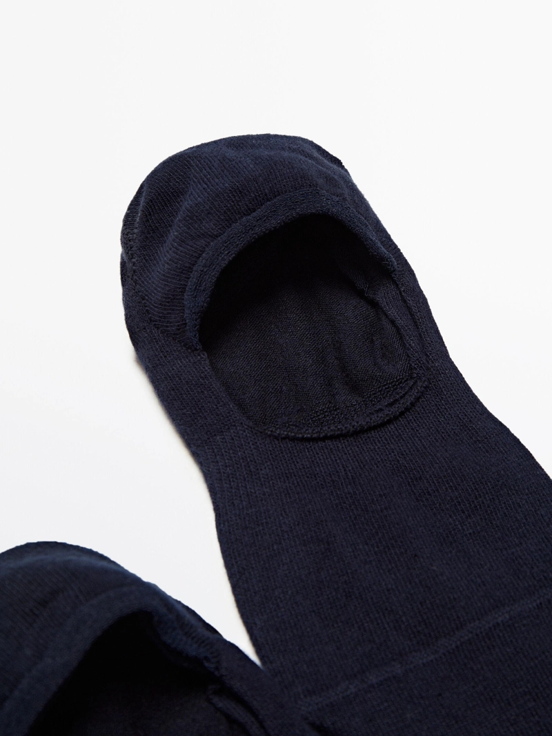 Набор из 3 пар невидимых носков из хлопкового микса