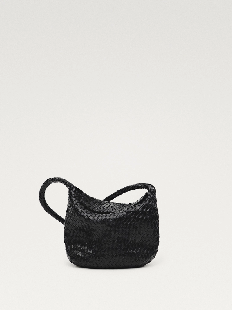 Сумка через плечо из плетеной напповой кожи