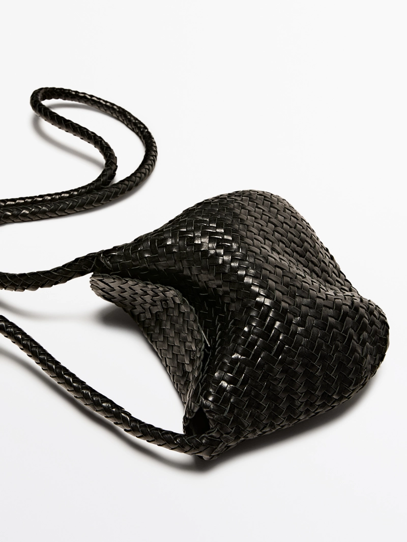 Сумка через плечо из плетеной напповой кожи