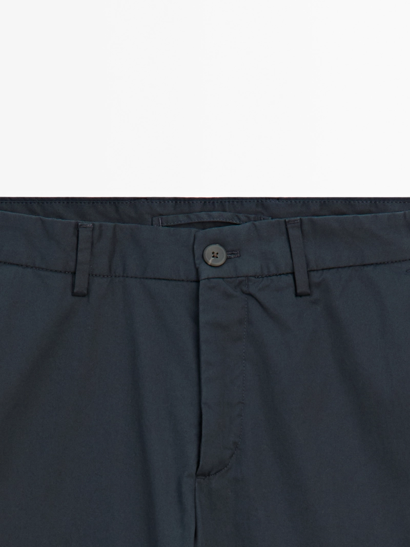 Брюки из смесового хлопка в обтягивающем крое