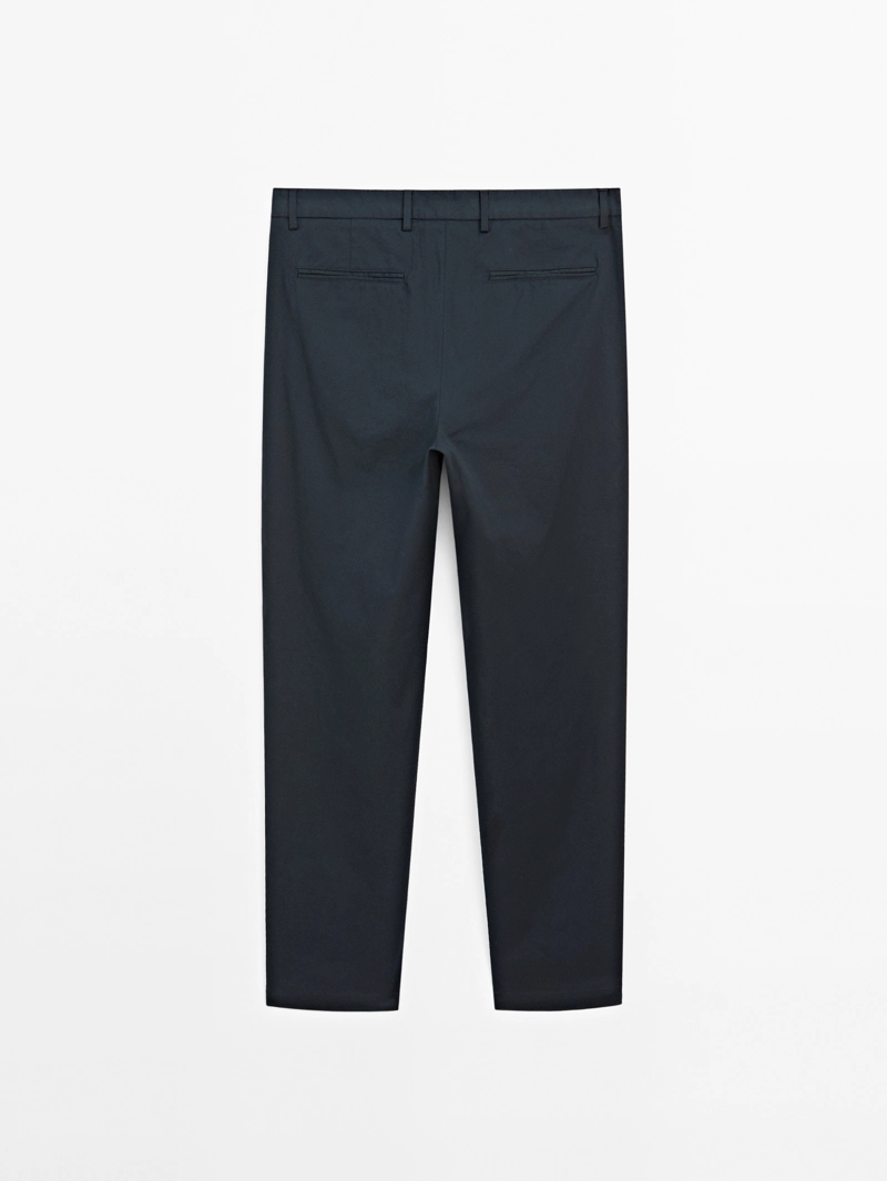 Брюки из смесового хлопка в обтягивающем крое