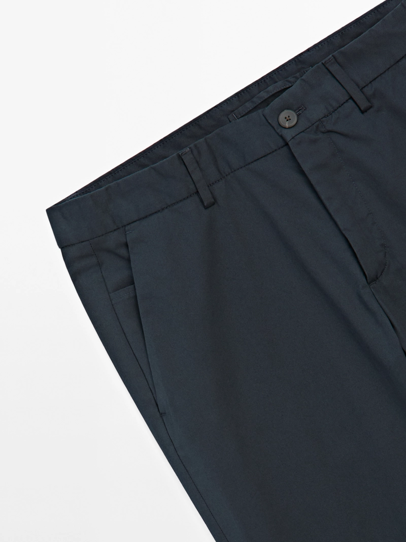 Брюки из смесового хлопка в обтягивающем крое