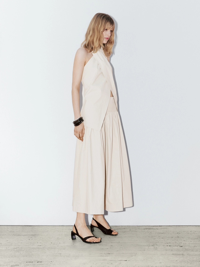 Льняная топ-блузка с завязками - studio