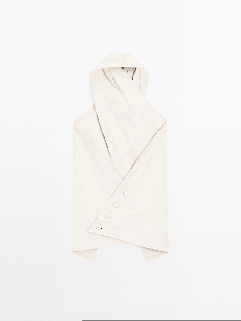 Льняная топ-блузка с завязками - studio