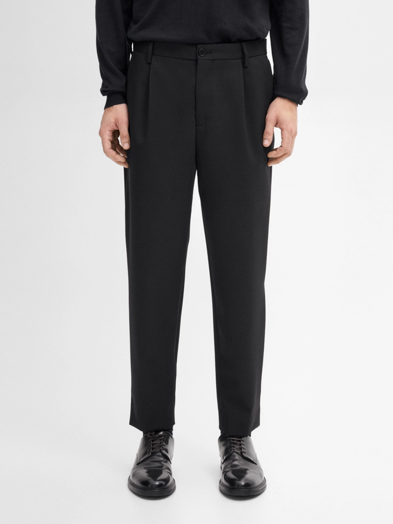 Брюки regular fit из 100% шерсти