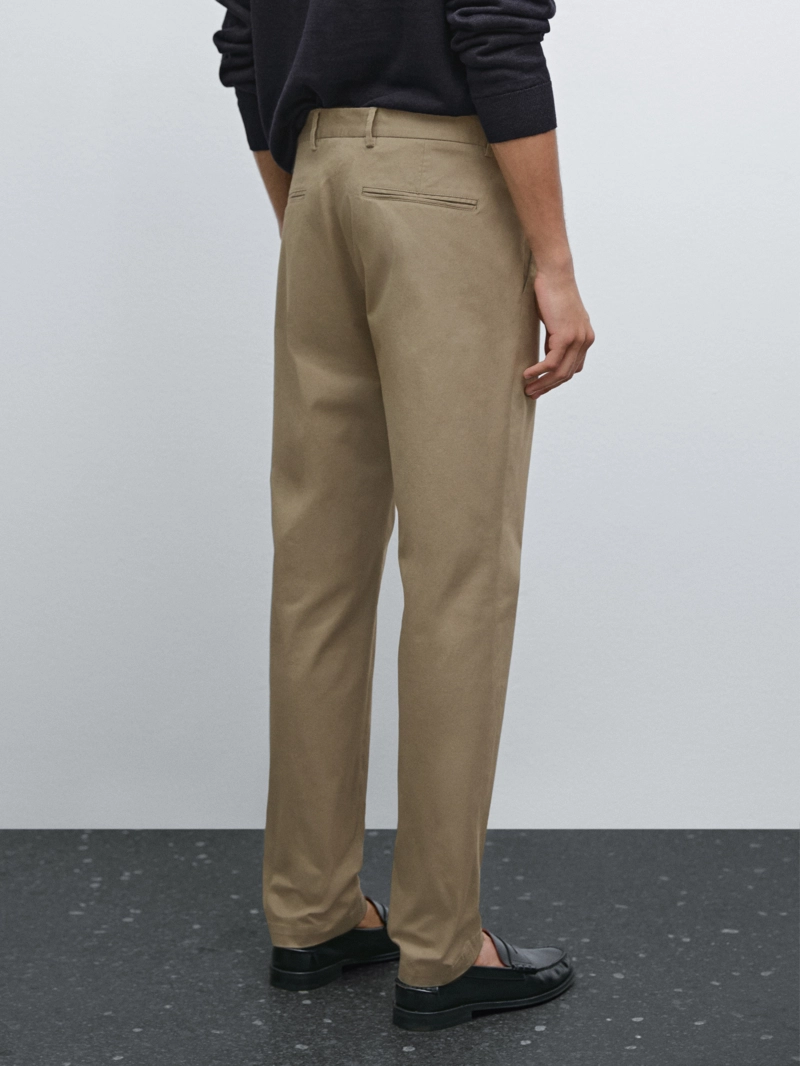 Брюки из смесового хлопка в обтягивающем крое