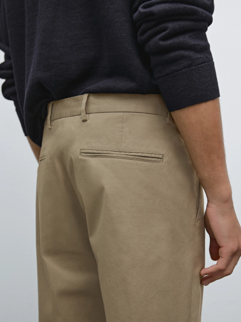 Брюки из смесового хлопка в обтягивающем крое