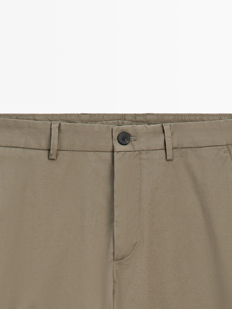 Брюки из смесового хлопка в обтягивающем крое