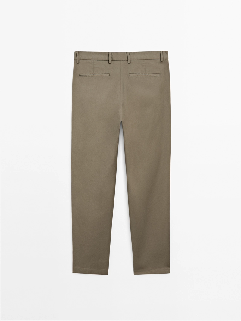 Брюки из смесового хлопка в обтягивающем крое