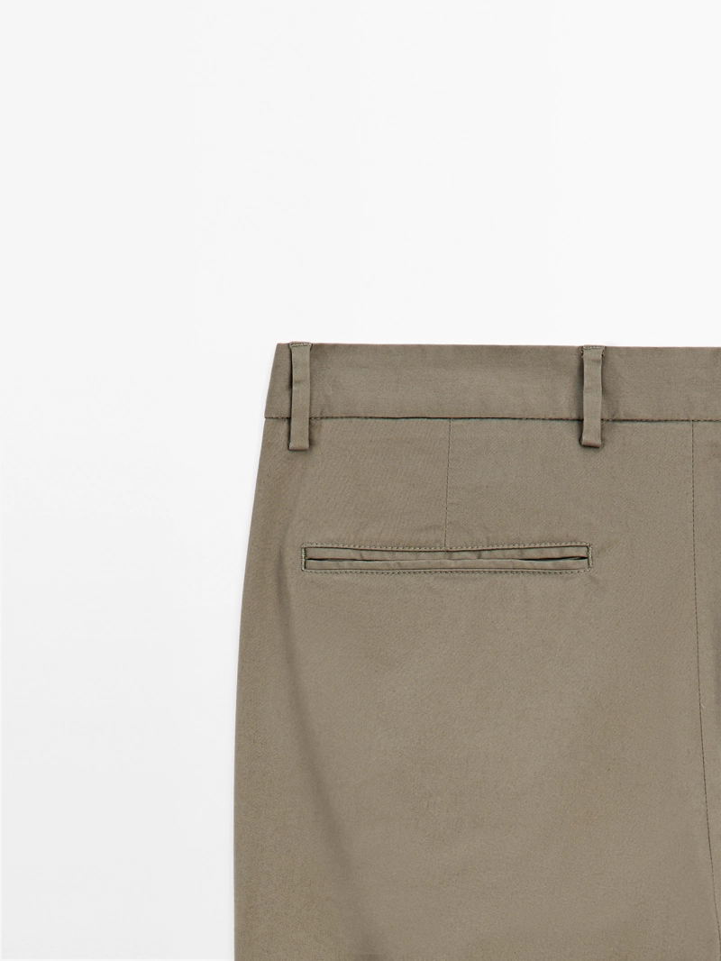 Брюки из смесового хлопка в обтягивающем крое