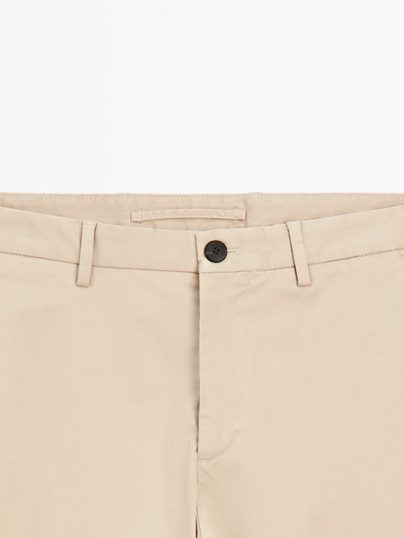 Хлопковые брюки в узком крое