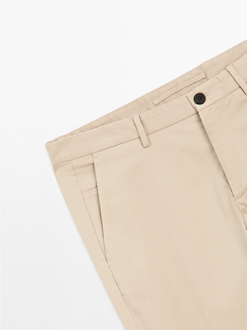 Хлопковые брюки в узком крое