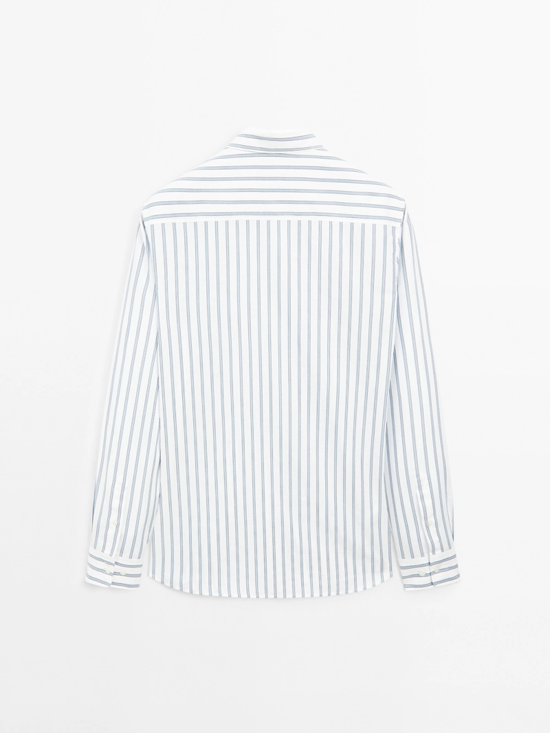 Рубашка slim fit из 100% хлопка