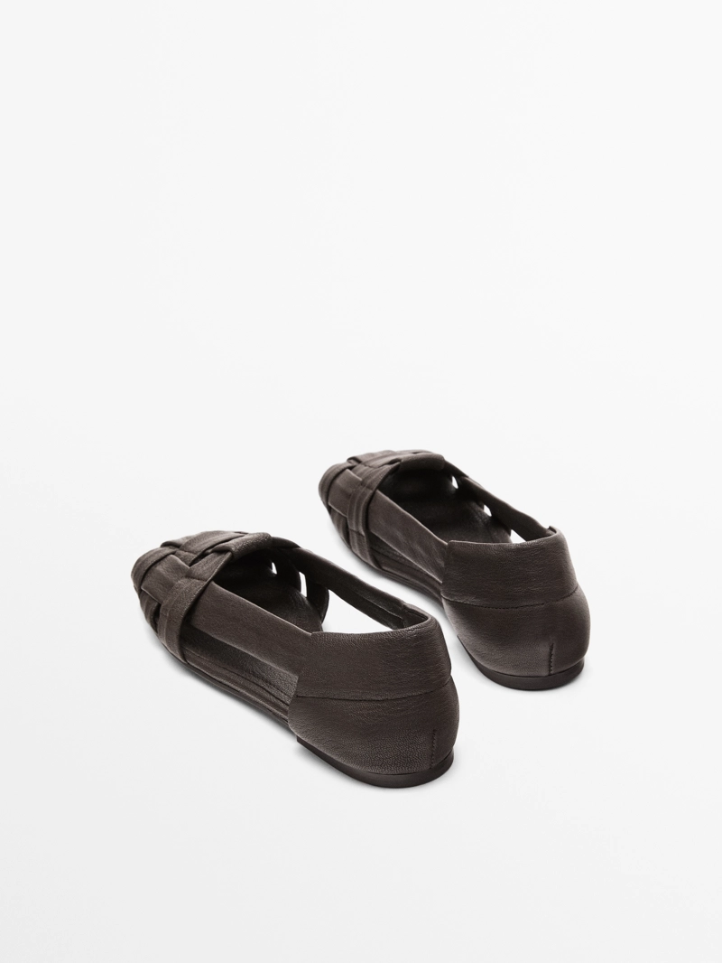 Мягкие кожаные сандалии-кейджи