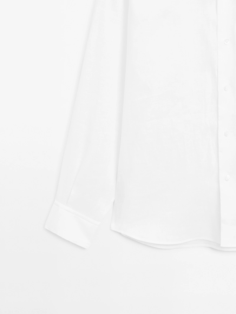 Рубашка slim fit из 100% льна