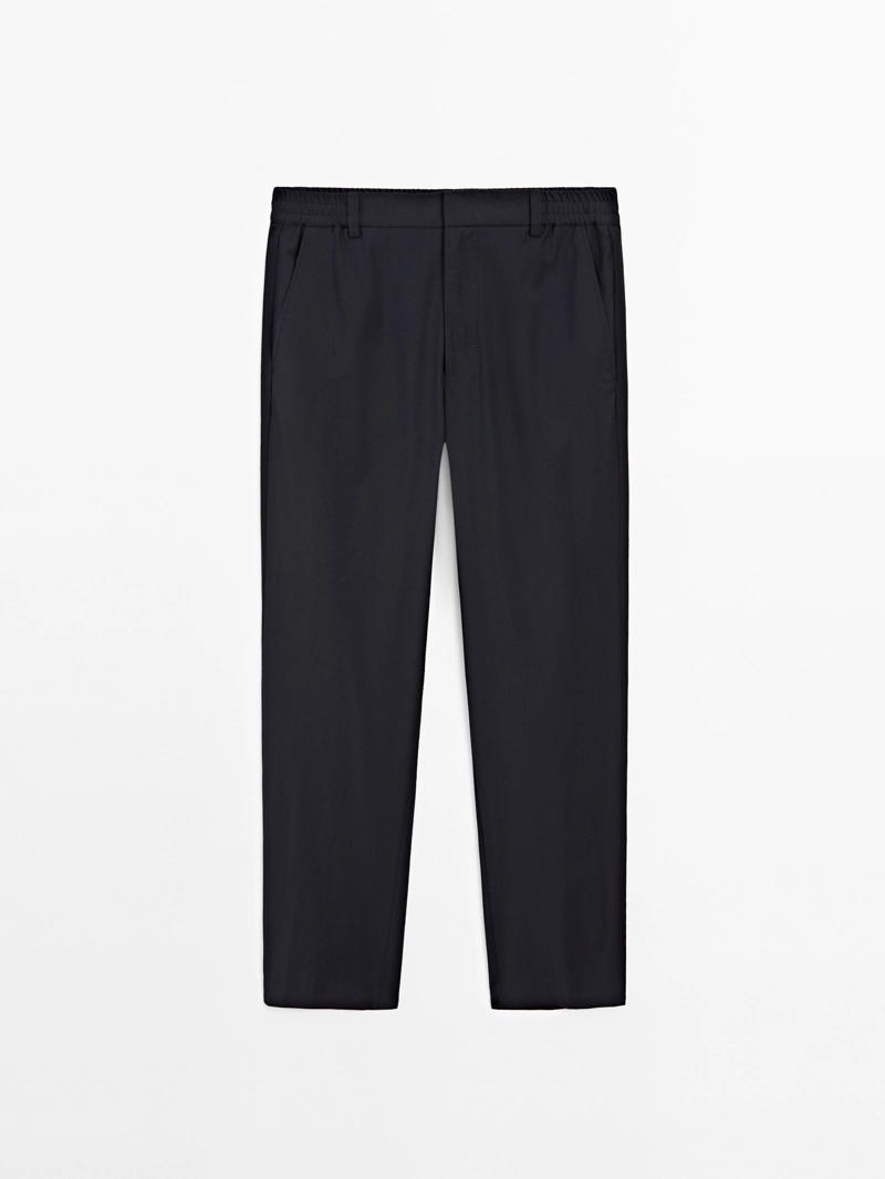 Брюки jogger fit из шерстяной смеси