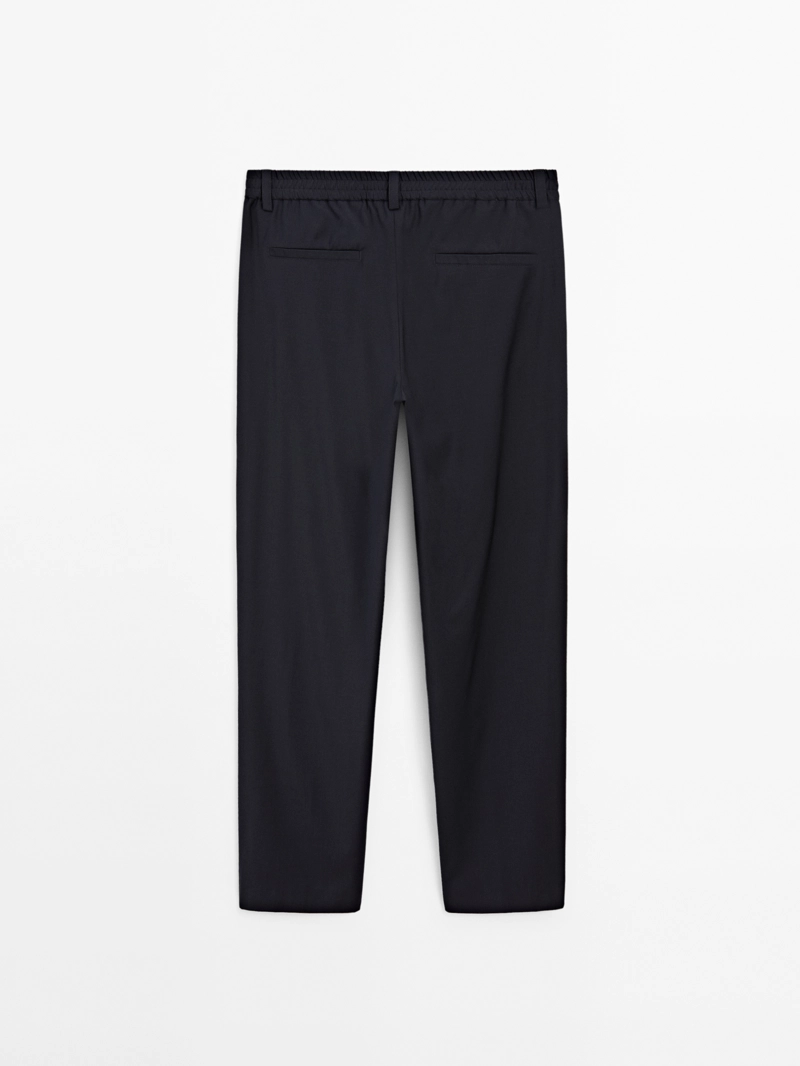 Брюки jogger fit из шерстяной смеси