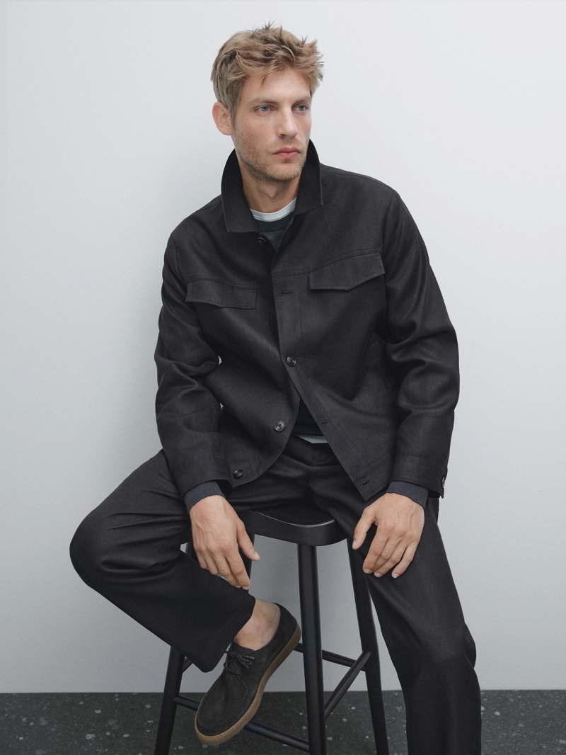 Пиджак из 100% льна для образа total look