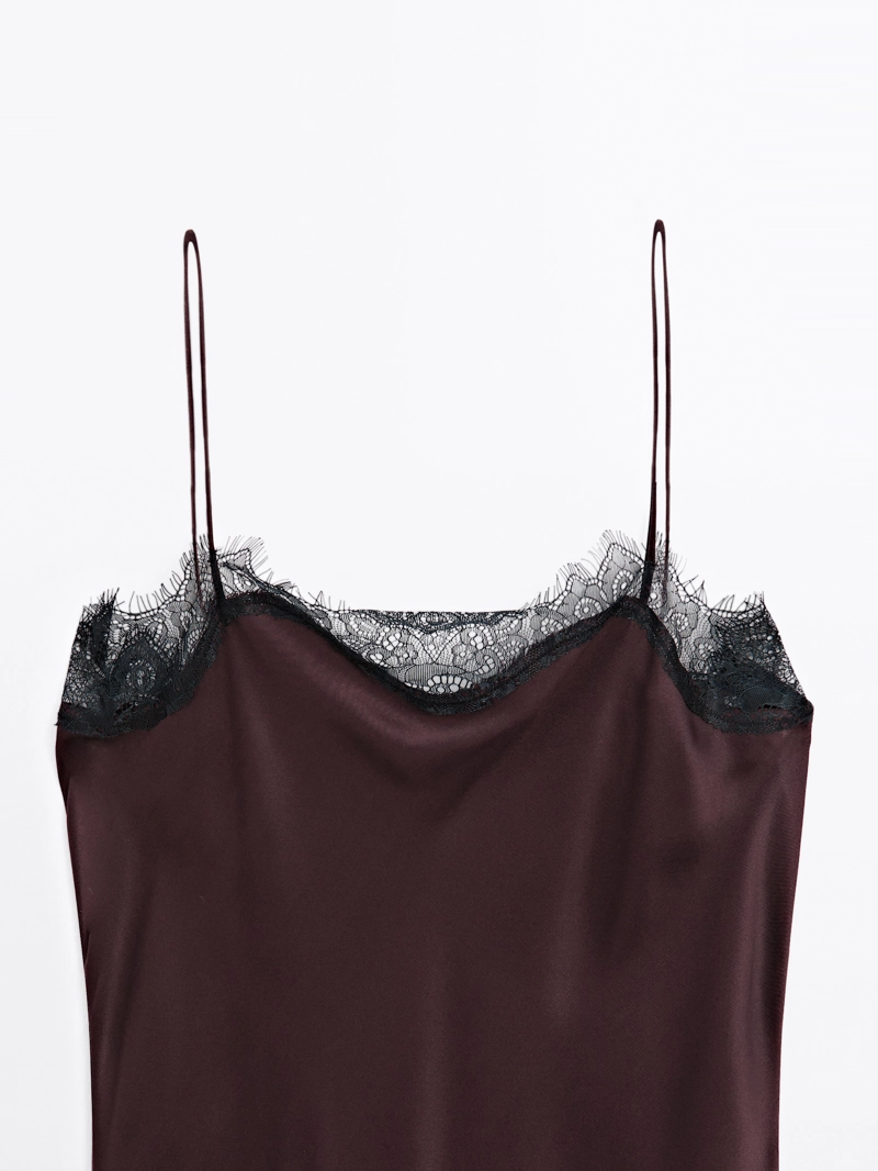 Длинное атласное платье-халат - studio