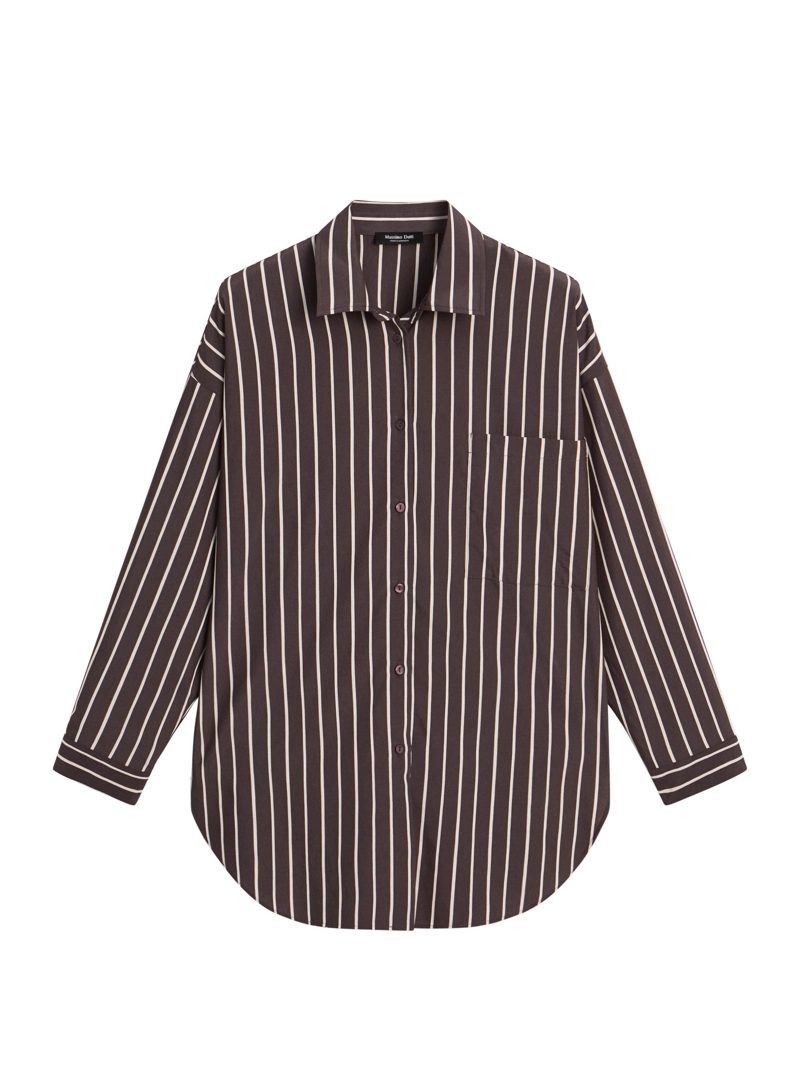 Рубашка в полоску свободного кроя l05160760