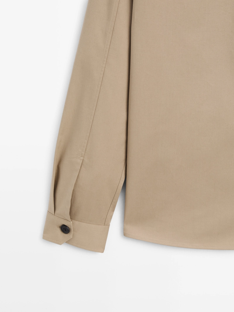 Рубашка-овершерт из хлопковой смеси с карманами