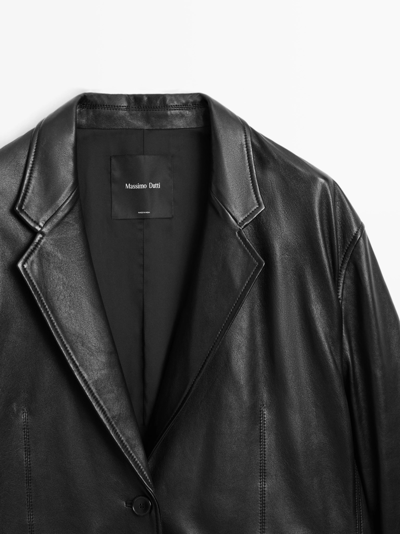 Мягкий блейзер из натуральной овечьей кожи