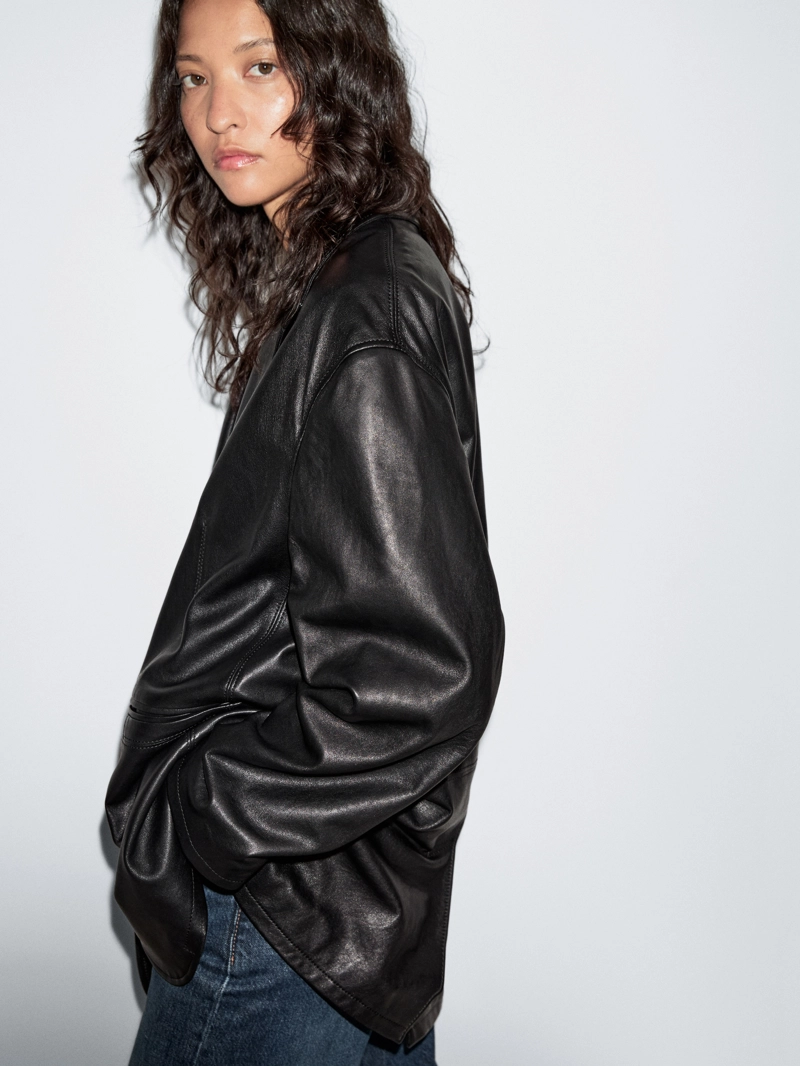 Мягкий блейзер из натуральной овечьей кожи