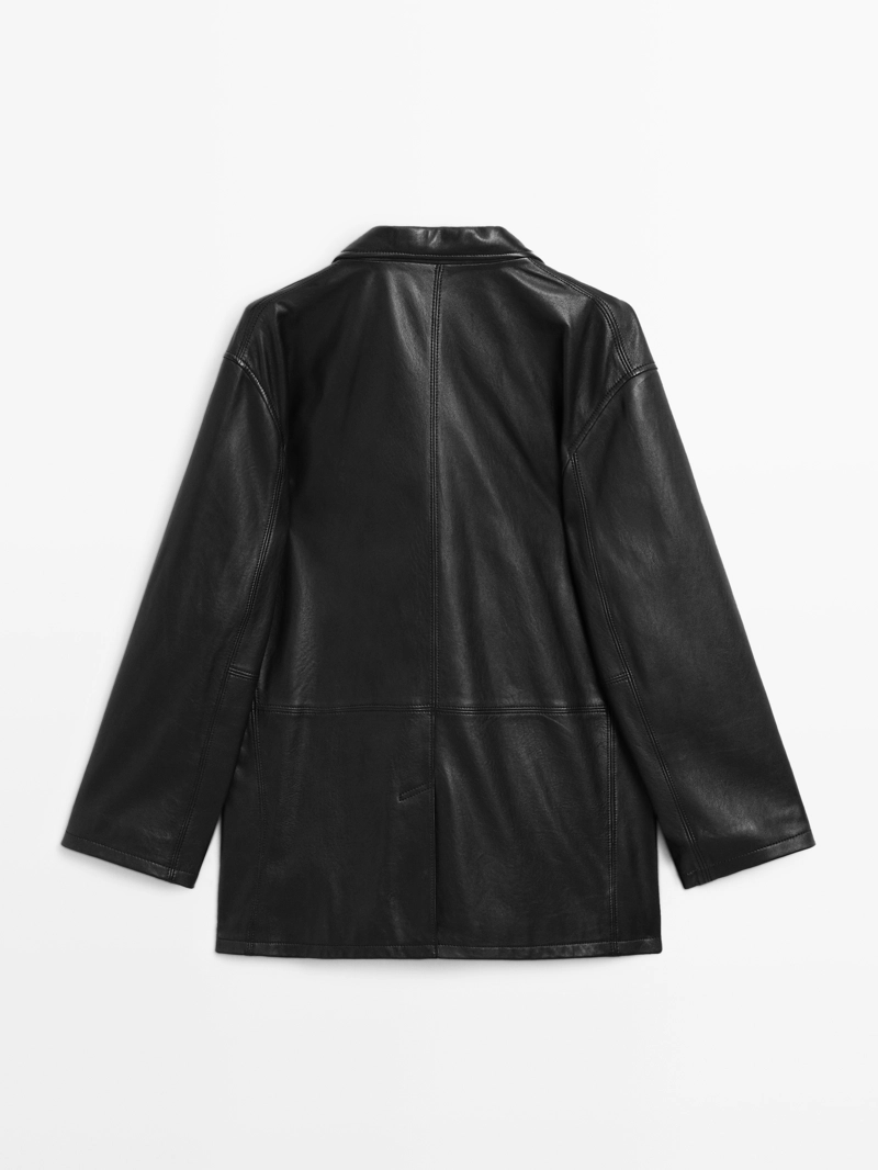 Мягкий блейзер из натуральной овечьей кожи