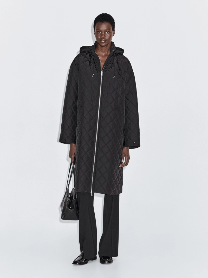 Длинный парка с водоотталкивающим покрытием в оверсайзе