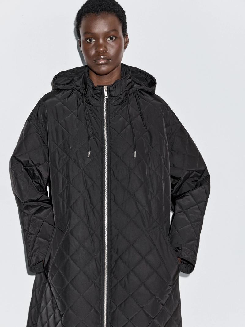 Длинный парка с водоотталкивающим покрытием в оверсайзе