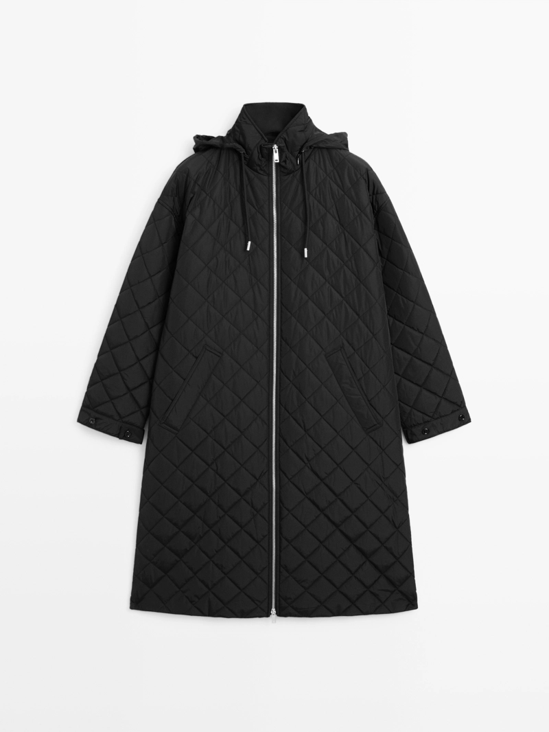 Длинный парка с водоотталкивающим покрытием в оверсайзе