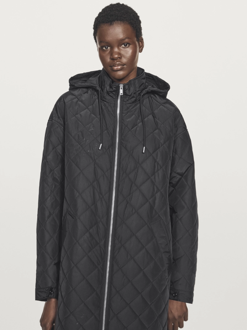 Длинный парка с водоотталкивающим покрытием в оверсайзе