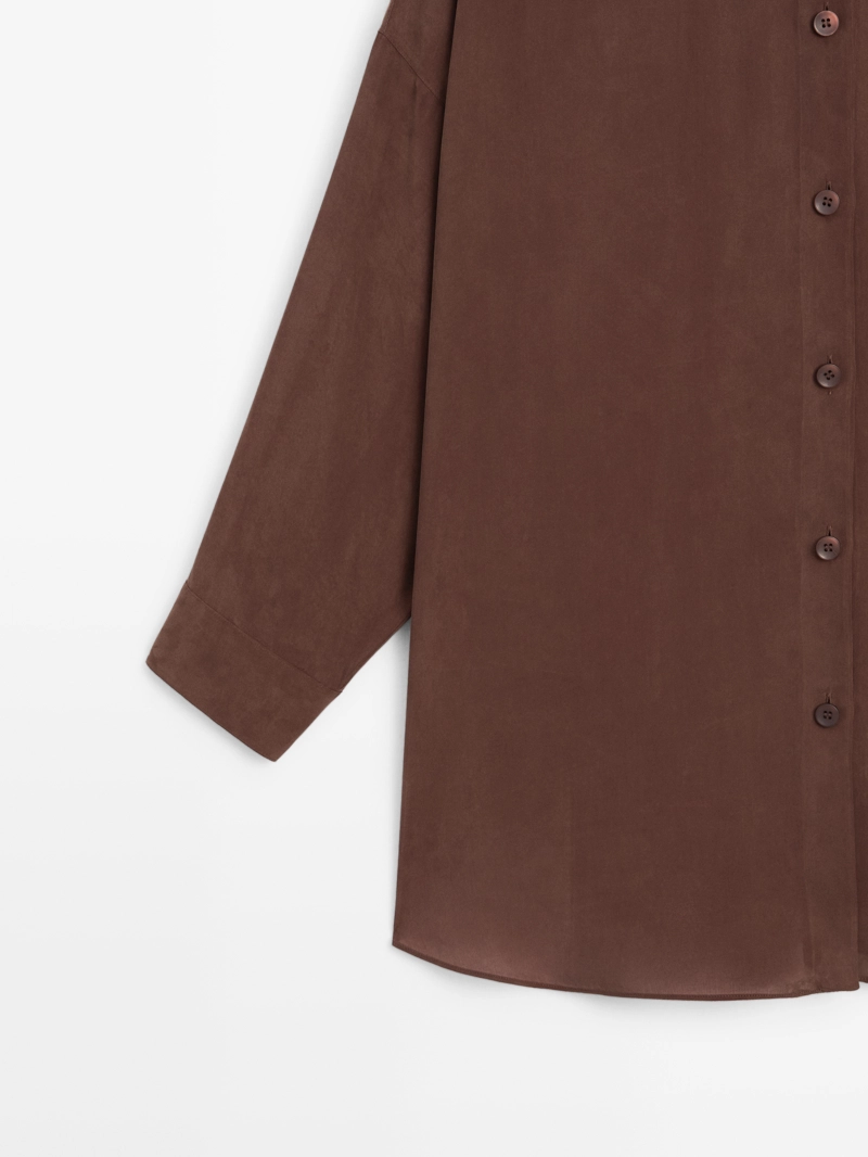 Длинная блуза свободного кроя