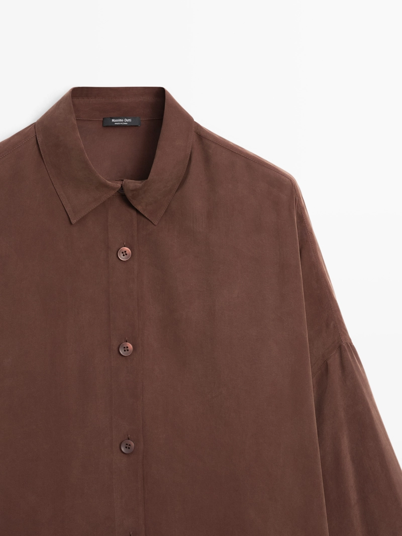 Длинная блуза свободного кроя