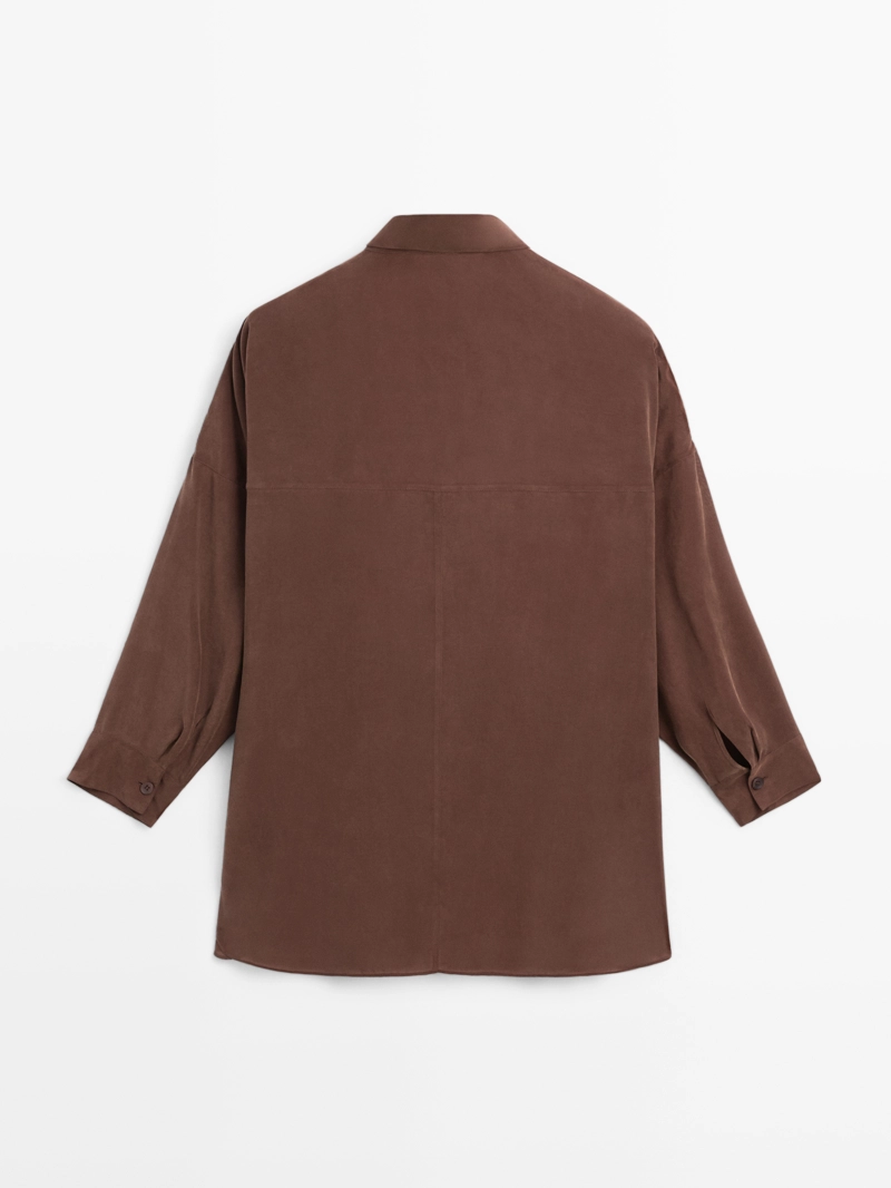 Длинная блуза свободного кроя