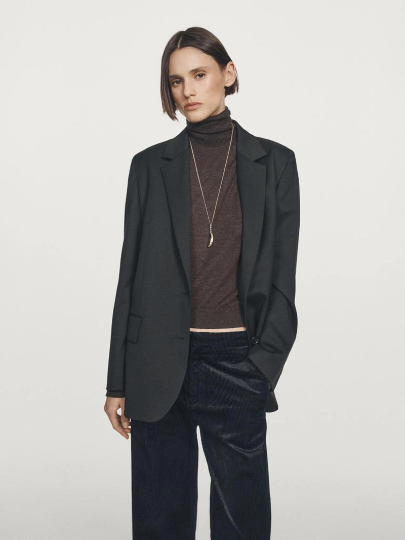 Брюки-палаццо из вельвета средней посадки