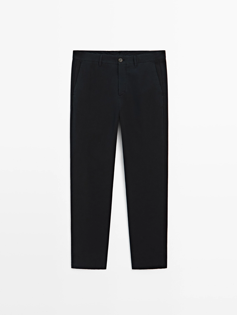 Брюки из 100% хлопка в облегающем крое