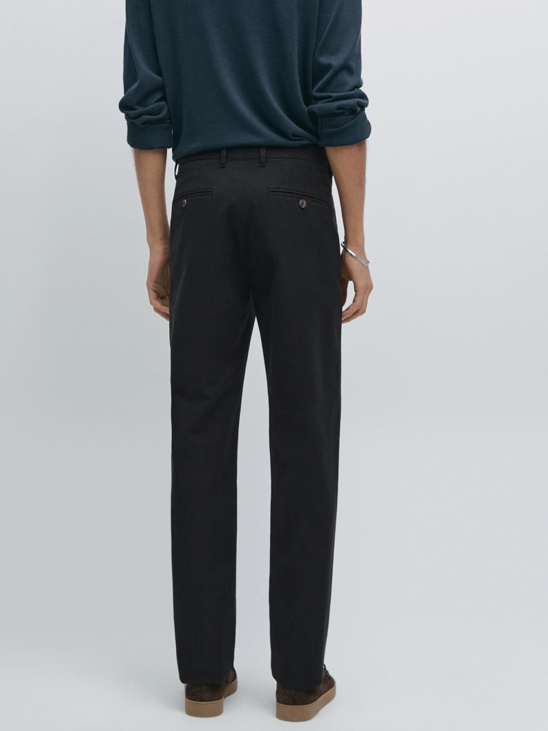 Брюки из 100% хлопка в облегающем крое