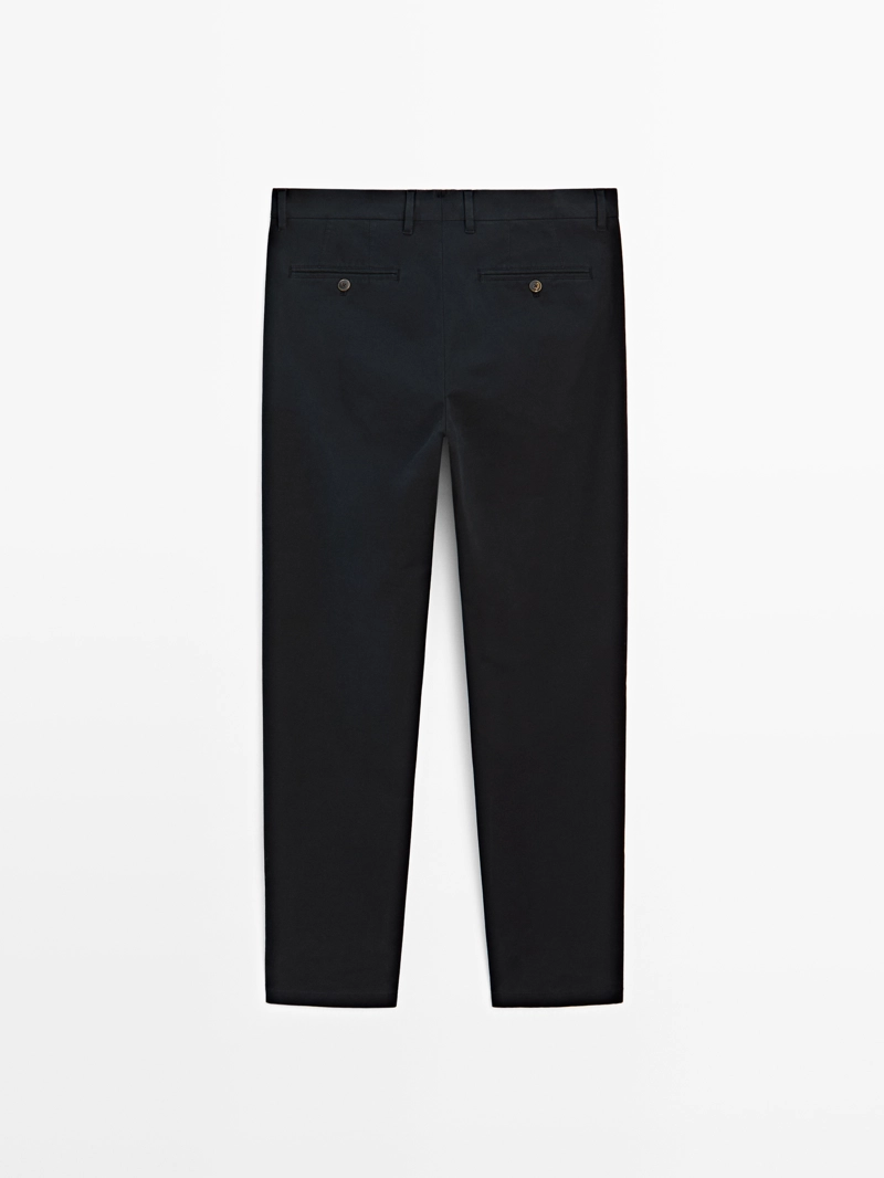 Брюки из 100% хлопка в облегающем крое