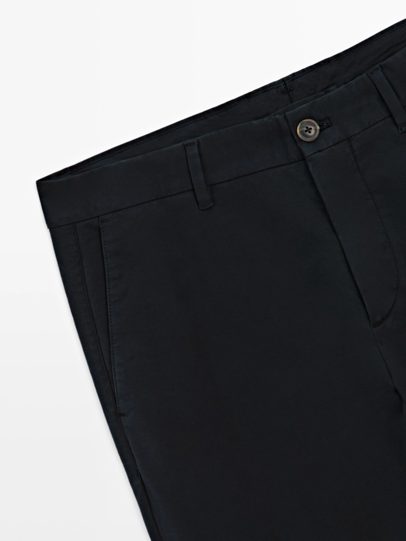 Брюки из 100% хлопка в облегающем крое