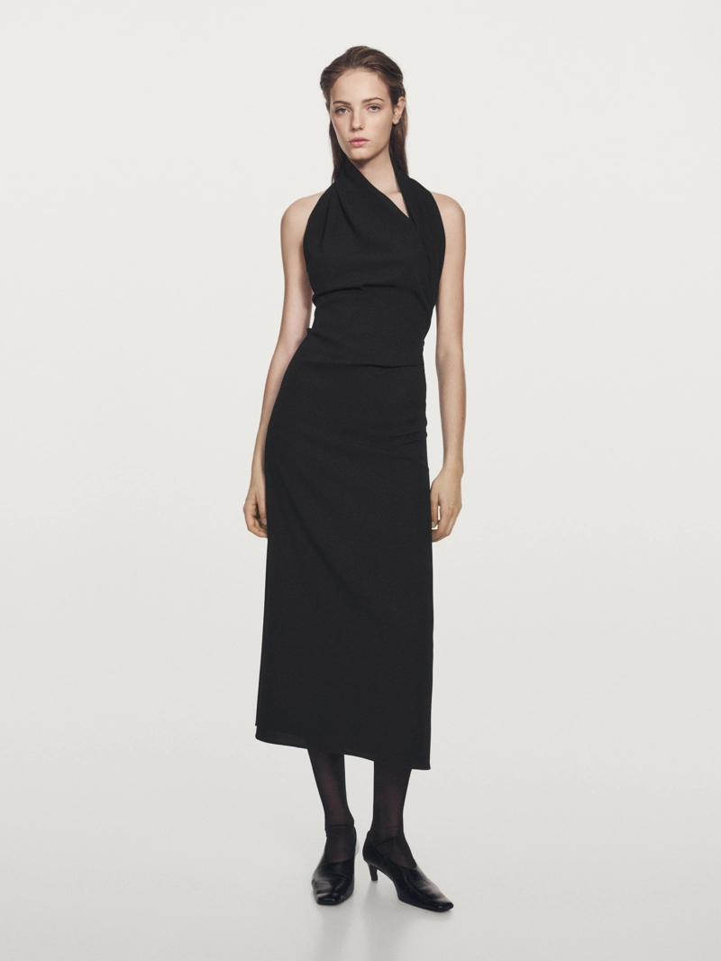 Длинное платье с открытой спиной - limited