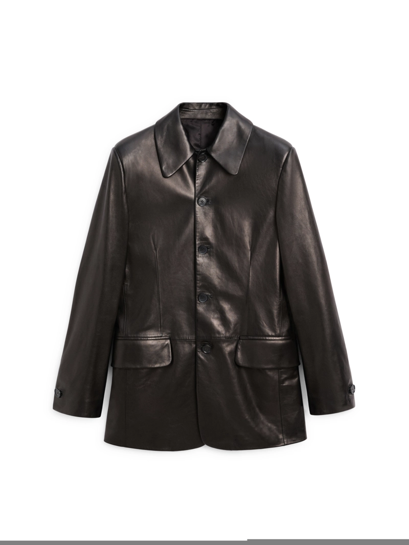 Кожаный блейзер с пуговицами - limited