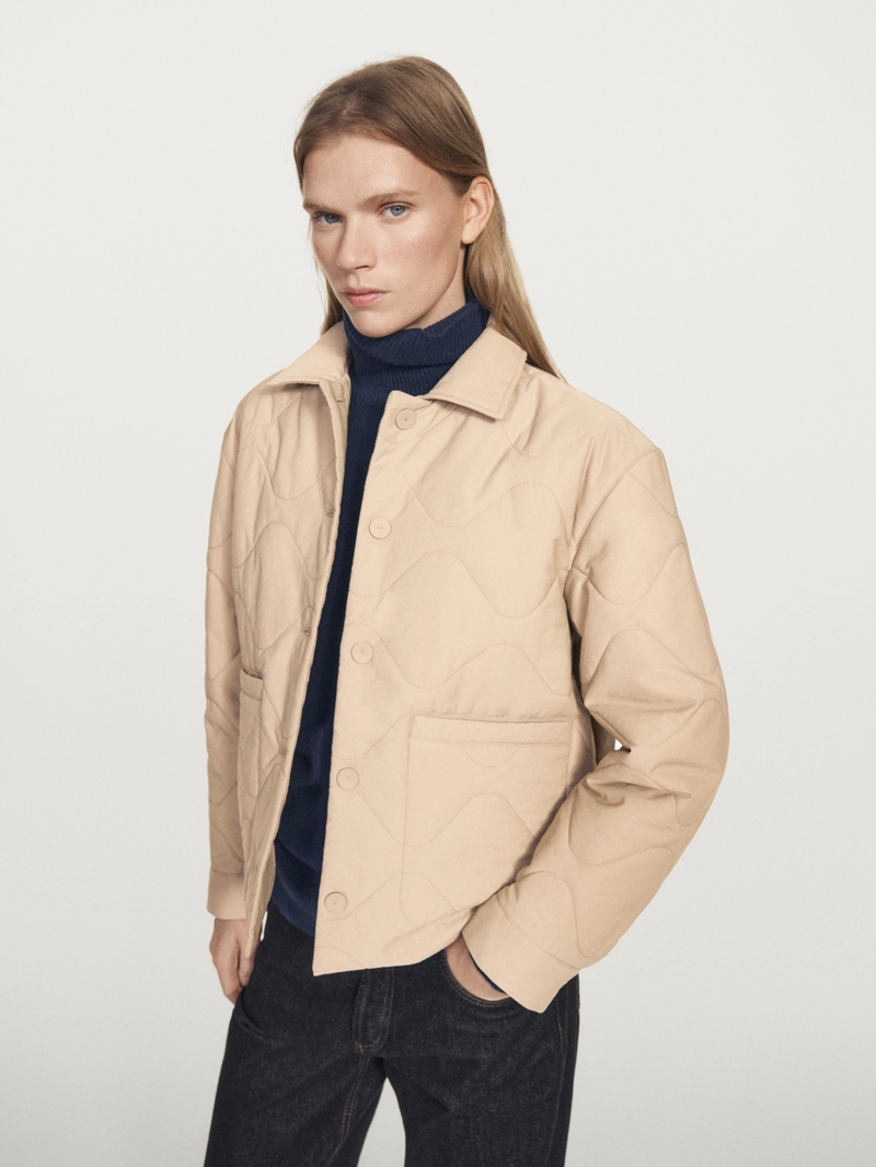 Куртка с деталями шва
