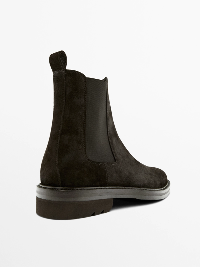 Ботинки из разделанной замши на механических подошвах - лимитированная