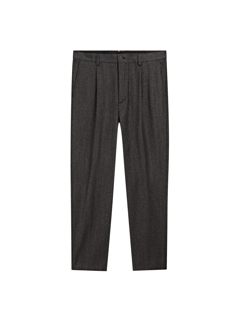 Брюки из шерстяной смеси с узором шеврон - limited