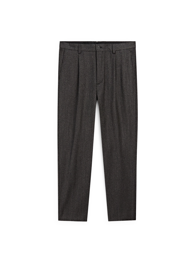 Брюки из шерстяной смеси с узором шеврон - limited