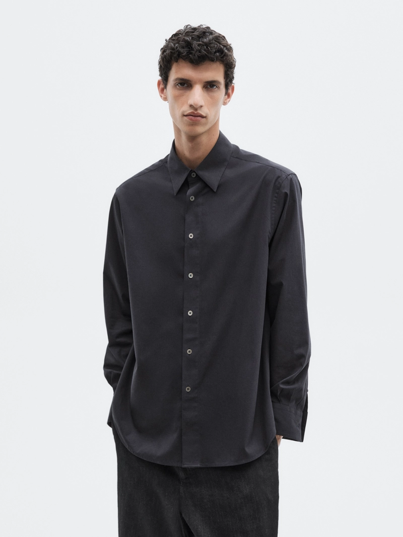 Рубашка из 100% хлопка свободного кроя - limited